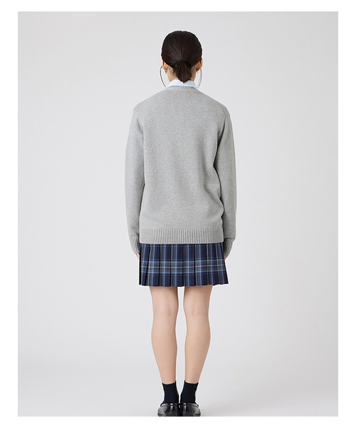 EASTBOY(イーストボーイ)の「カーディガン バニラ女神 綿×裏暖プレーティング 7G 女子 制服 学生服 中学 高校 スクール(カーディガン/ボレロ・キッズ・オフホワイト/ネイビー/ライトグレー・9号/11号/13号)」の17枚目の写真