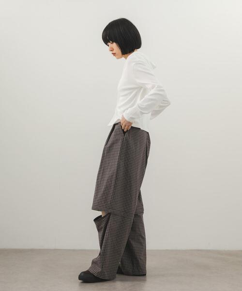 KBF(ケイビーエフ)の「2WAYチェックパンツ(その他パンツ・レディース・ベージュ系その他/ブラウン系その他・ONE)」の6枚目の写真