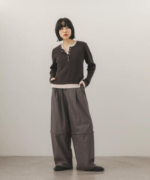 KBF(ケイビーエフ)の「2WAYチェックパンツ(その他パンツ・レディース・ベージュ系その他/ブラウン系その他・ONE)」の9枚目の写真