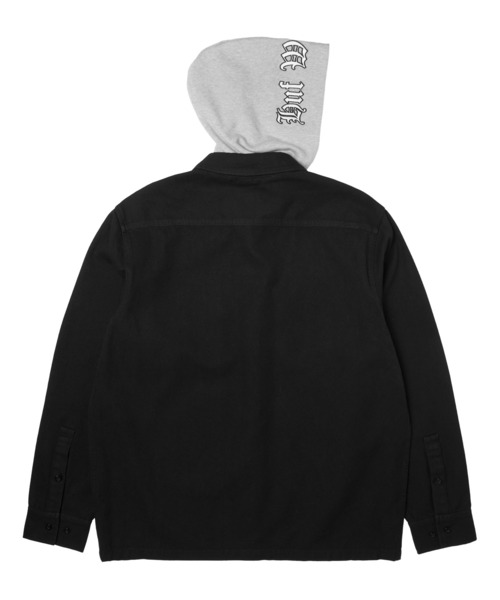 HUF(ハフ)の「OLYMPIA HOODED OVERSHIRT(シャツ/ブラウス・メンズ・ブラック・XL/L/M/S)」の3枚目の写真