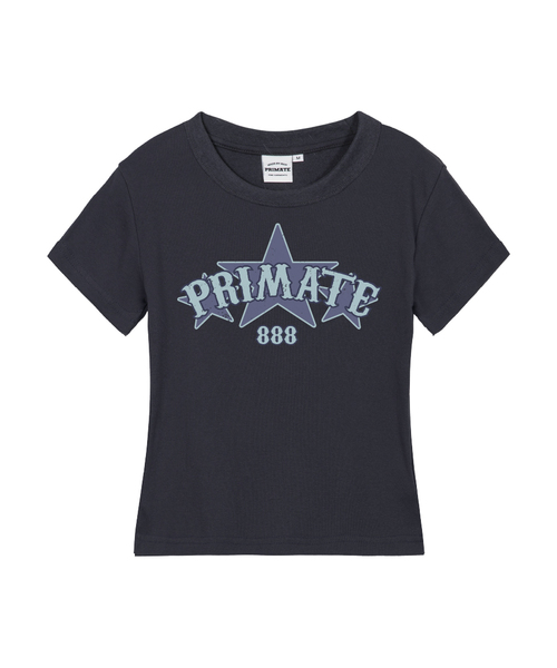 PRIMATE(プライメイト)の「PRIMODIUM レディース スリムフィット 半袖Tシャツ 4 COLORS(Tシャツ/カットソー・レディース・ホワイト/ブラック/クリーム/チャコール・SMALL/MEDIUM/LARGE)」の3枚目の写真