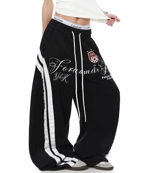 mushwear(マッシュウェア)の「エンブレムラインスウェットパンツ(スウェットパンツ・メンズ・ブラック/ブルー・X-LARGE/LARGE/MEDIUM/SMALL)」の3枚目の写真