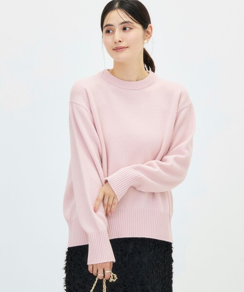 NOLLEY’S（ノーリーズ）の「【WEB＆店舗限定カラーあり】MUSICクルーネックプルオーバー（ニット/セーター・レディース・グレー系その他/チャコールグレー/ベビーピンク/ブルー系その他7/グレー系その他2・38）」の5枚目の写真