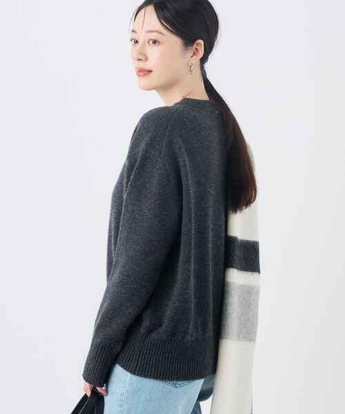 NOLLEY’S（ノーリーズ）の「【WEB＆店舗限定カラーあり】MUSICクルーネックプルオーバー（ニット/セーター・レディース・グレー系その他/チャコールグレー/ベビーピンク/ブルー系その他7/グレー系その他2・38）」の8枚目の写真