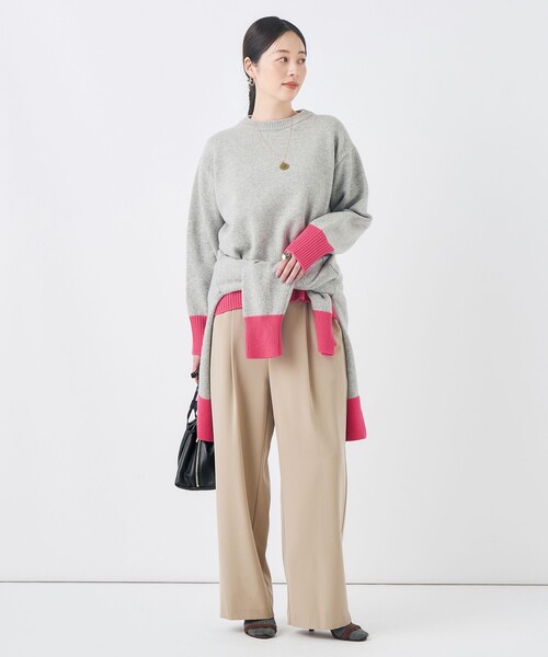 NOLLEY’S（ノーリーズ）の「【WEB＆店舗限定カラーあり】MUSICクルーネックプルオーバー（ニット/セーター・レディース・グレー系その他/チャコールグレー/ベビーピンク/ブルー系その他7/グレー系その他2・38）」の10枚目の写真
