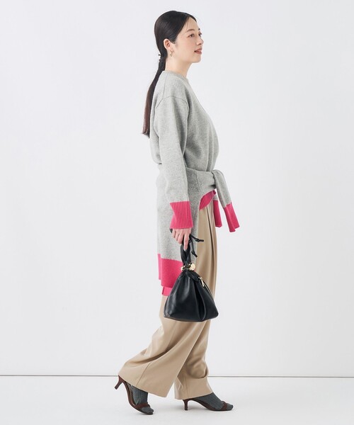 NOLLEY’S（ノーリーズ）の「【WEB＆店舗限定カラーあり】MUSICクルーネックプルオーバー（ニット/セーター・レディース・グレー系その他/チャコールグレー/ベビーピンク/ブルー系その他7/グレー系その他2・38）」の12枚目の写真