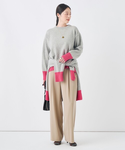 NOLLEY’S（ノーリーズ）の「【WEB＆店舗限定カラーあり】MUSICクルーネックプルオーバー（ニット/セーター・レディース・グレー系その他/チャコールグレー/ベビーピンク/ブルー系その他7/グレー系その他2・38）」の16枚目の写真