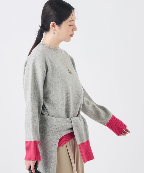 NOLLEY’S（ノーリーズ）の「【WEB＆店舗限定カラーあり】MUSICクルーネックプルオーバー（ニット/セーター・レディース・グレー系その他/チャコールグレー/ベビーピンク/ブルー系その他7/グレー系その他2・38）」の18枚目の写真