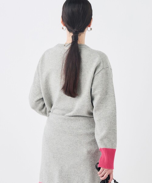 NOLLEY’S（ノーリーズ）の「【WEB＆店舗限定カラーあり】MUSICクルーネックプルオーバー（ニット/セーター・レディース・グレー系その他/チャコールグレー/ベビーピンク/ブルー系その他7/グレー系その他2・38）」の19枚目の写真