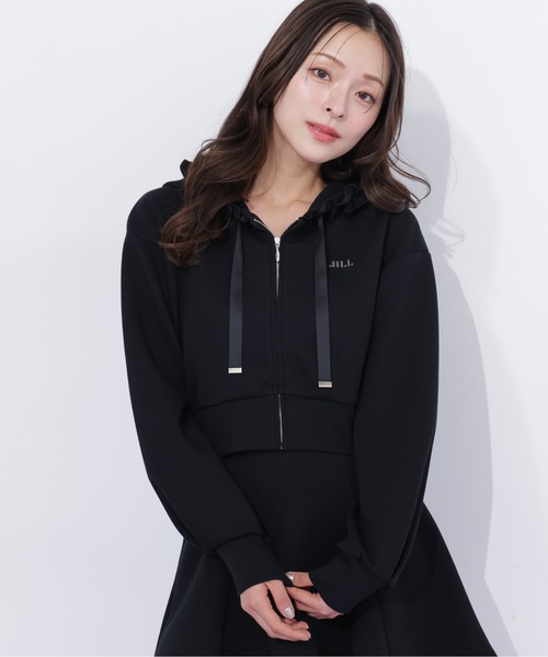 JILL by JILL STUART(ジルバイジルスチュアート)の「ダイバーセットアップ フリルパーカー(パーカー・レディース・グレー/ベージュ/ブラック・FREE)」の20枚目の写真
