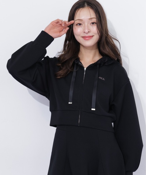 JILL by JILL STUART(ジルバイジルスチュアート)の「ダイバーセットアップ フリルパーカー(パーカー・レディース・グレー/ベージュ/ブラック・FREE)」の18枚目の写真