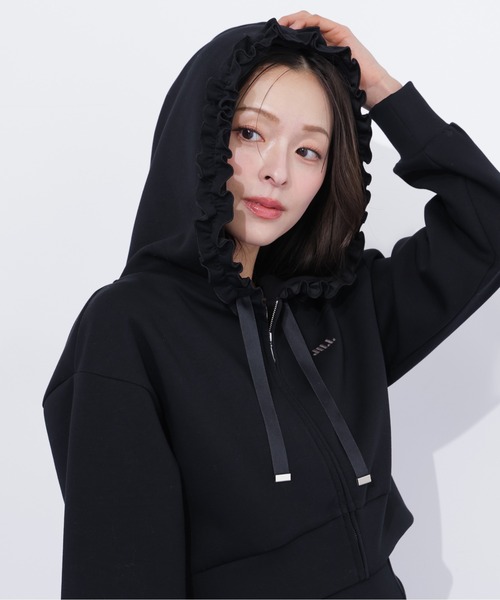 JILL by JILL STUART(ジルバイジルスチュアート)の「ダイバーセットアップ フリルパーカー(パーカー・レディース・グレー/ベージュ/ブラック・FREE)」の21枚目の写真