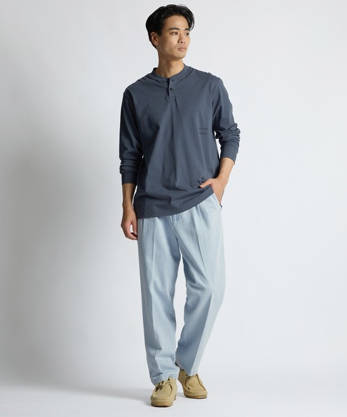 LANVIN en Bleu(ランバンオンブルー)の「2タック センタークリース デニム スラックス(スラックス・メンズ・インディゴブルー/ライトインディゴブルー・46/48/50/52)」の5枚目の写真