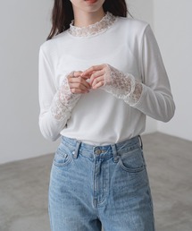 【ANNA LUNA】重ねる だけで今っぽい! レース タートル プルオーバー