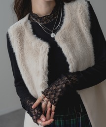 【ANNA LUNA】重ねる だけで今っぽい! レース タートル プルオーバー