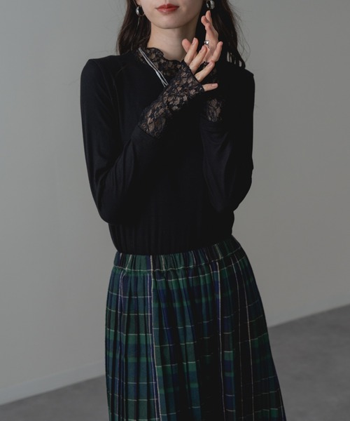 ANNA LUNA(アンナルナ)の「【ANNA LUNA】重ねる だけで今っぽい! レース タートル プルオーバー(Tシャツ/カットソー・レディース・ブラウン/ブラック/ホワイト/ライトグレー・MEDIUM)」の22枚目の写真