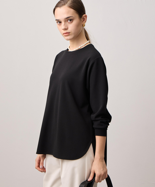 LE SOUK HOLIDAY(ルスークホリデー)の「ジョーゼットカットソーTブラウス(Tシャツ/カットソー・レディース・ブラック/オフホワイト・M/L)」の3枚目の写真