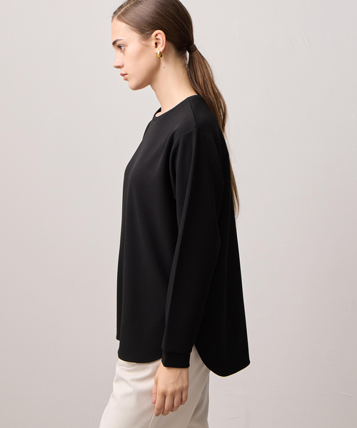 LE SOUK HOLIDAY(ルスークホリデー)の「ジョーゼットカットソーTブラウス(Tシャツ/カットソー・レディース・ブラック/オフホワイト・M/L)」の5枚目の写真
