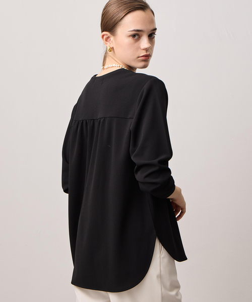 LE SOUK HOLIDAY(ルスークホリデー)の「ジョーゼットカットソーTブラウス(Tシャツ/カットソー・レディース・ブラック/オフホワイト・M/L)」の9枚目の写真