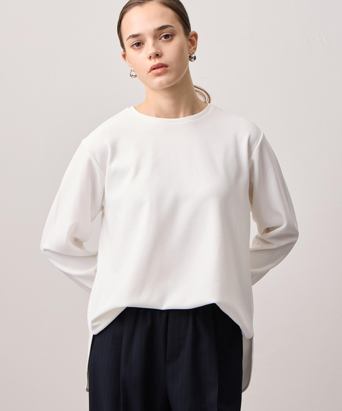 LE SOUK HOLIDAY(ルスークホリデー)の「ジョーゼットカットソーTブラウス(Tシャツ/カットソー・レディース・ブラック/オフホワイト・M/L)」の10枚目の写真