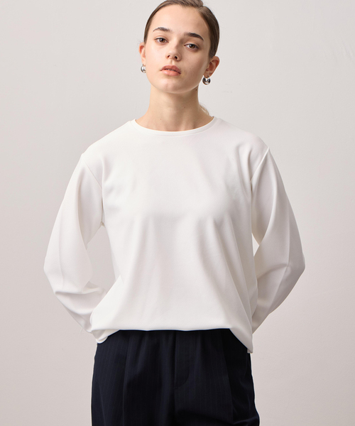LE SOUK HOLIDAY(ルスークホリデー)の「ジョーゼットカットソーTブラウス(Tシャツ/カットソー・レディース・ブラック/オフホワイト・M/L)」の11枚目の写真