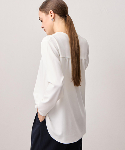 LE SOUK HOLIDAY(ルスークホリデー)の「ジョーゼットカットソーTブラウス(Tシャツ/カットソー・レディース・ブラック/オフホワイト・M/L)」の13枚目の写真