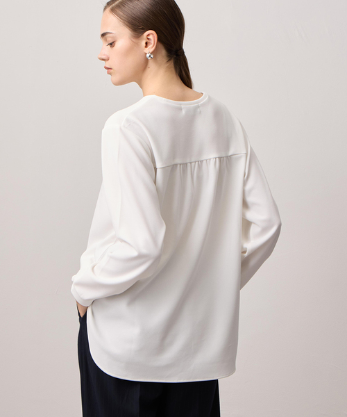 LE SOUK HOLIDAY(ルスークホリデー)の「ジョーゼットカットソーTブラウス(Tシャツ/カットソー・レディース・ブラック/オフホワイト・M/L)」の15枚目の写真