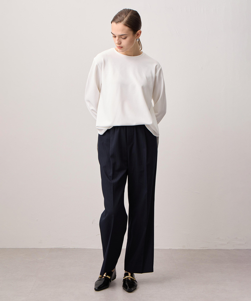 LE SOUK HOLIDAY(ルスークホリデー)の「ジョーゼットカットソーTブラウス(Tシャツ/カットソー・レディース・ブラック/オフホワイト・M/L)」の18枚目の写真
