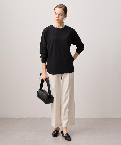 LE SOUK HOLIDAY(ルスークホリデー)の「ジョーゼットカットソーTブラウス(Tシャツ/カットソー・レディース・ブラック/オフホワイト・M/L)」の19枚目の写真