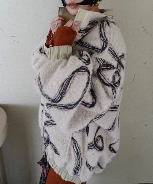 UND REVERSIBLE RIBBON BOA JACKET（ブルゾン）｜Ameri（アメリ）の