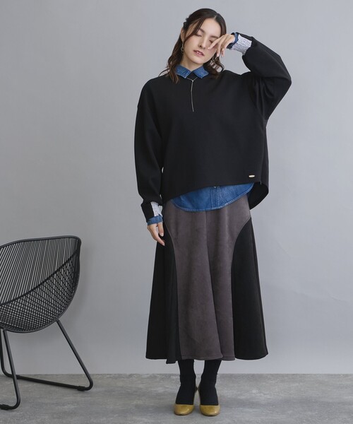 NICOLE white(ニコルホワイト)の「【セットアップ対応】サイドプリーツプルオーバー(その他トップス・レディース・ネイビー/ライトグレー/チャコールグレー/ブラック・FREE)」の14枚目の写真