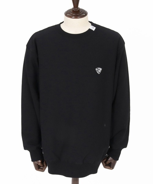 No Rain No Rainbow(ノーレインノーレインボー)の「msw1944- 12oz brushed lining trainer (musical note print ) クルーネックススウェット(NR26W-12)(スウェット・メンズ・アッシュ/ブラック×ピンク/ブラック×ホワイト・M/S/L/XL)」の20枚目の写真