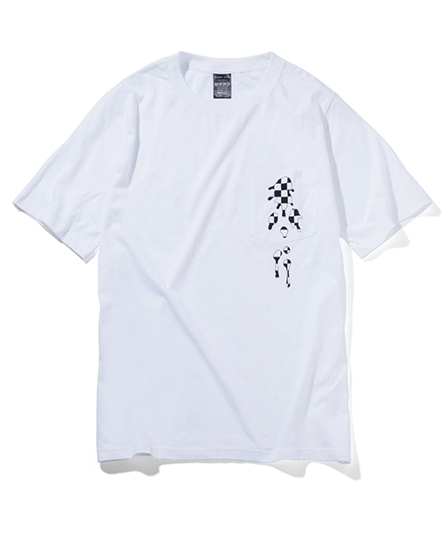 NUMBER (N)INE(ナンバーナイン)の「POCKET T-SHIRT_CHECKERD FALG(Tシャツ/カットソー・メンズ・ホワイト/ブラック・3/2/4)」の2枚目の写真
