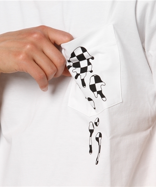 NUMBER (N)INE(ナンバーナイン)の「POCKET T-SHIRT_CHECKERD FALG(Tシャツ/カットソー・メンズ・ホワイト/ブラック・3/2/4)」の9枚目の写真