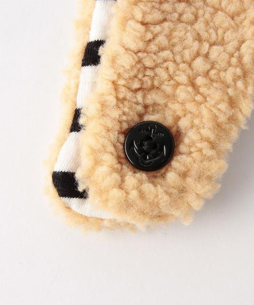 PONY GO ROUND(ポニーゴーラウンド)の「別注【PONY GO ROUND(ポニーゴーラウンド)】ボア キャップ◆(キャップ・キッズ・ナチュラル/ネイビー・48-50cm)」の8枚目の写真