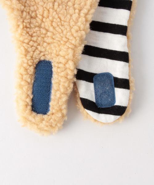 PONY GO ROUND(ポニーゴーラウンド)の「別注【PONY GO ROUND(ポニーゴーラウンド)】ボア キャップ◆(キャップ・キッズ・ナチュラル/ネイビー・48-50cm)」の9枚目の写真