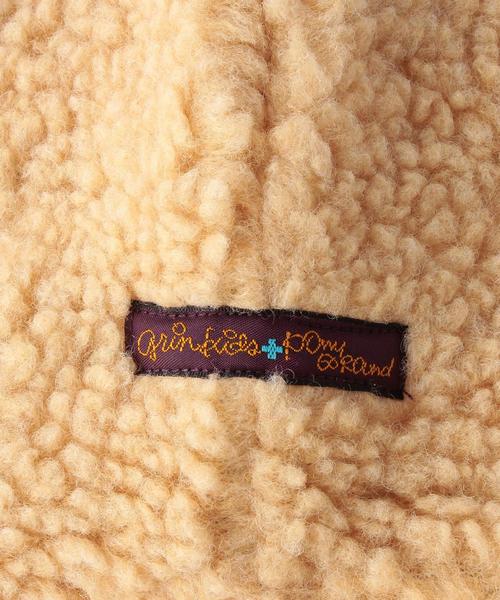 PONY GO ROUND(ポニーゴーラウンド)の「別注【PONY GO ROUND(ポニーゴーラウンド)】ボア キャップ◆(キャップ・キッズ・ナチュラル/ネイビー・48-50cm)」の11枚目の写真