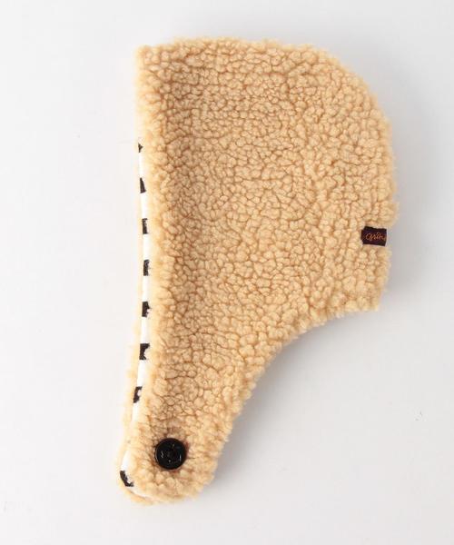 PONY GO ROUND(ポニーゴーラウンド)の「別注【PONY GO ROUND(ポニーゴーラウンド)】ボア キャップ◆(キャップ・キッズ・ナチュラル/ネイビー・48-50cm)」の3枚目の写真