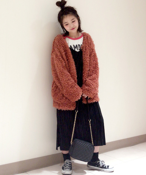 archives(アルシーヴ)の「【WEB限定】ボアブルゾン(ブルゾン・レディース・ブラック/ワイン/ピンク/グレー・MEDIUM)」の7枚目の写真