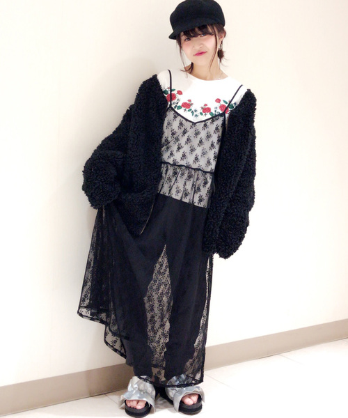 archives(アルシーヴ)の「【WEB限定】ボアブルゾン(ブルゾン・レディース・ブラック/ワイン/ピンク/グレー・MEDIUM)」の8枚目の写真