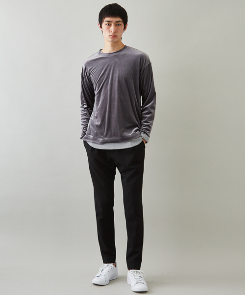 STUDIOUS（ステュディオス）の「STUDIOUS “VISLY TWILL” イージースラックス（スラックス・メンズ・ブラック/グレー・1/3/2）」の4枚目の写真