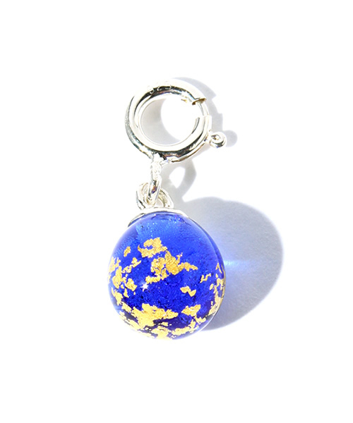 2705】まるころうさウサギ 琉球ガラス チャーム オルゴナイト キーホルダー