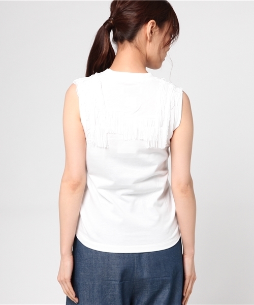 FACETASM（ファセッタズム）の「【FACETASM/ファセッタズム】 FRINGE TANK TOP：タンクトップ#（タンクトップ・レディース・ブラック/ホワイト・SMALL）」の7枚目の写真