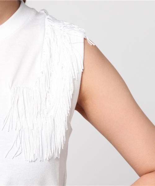 FACETASM（ファセッタズム）の「【FACETASM/ファセッタズム】 FRINGE TANK TOP：タンクトップ#（タンクトップ・レディース・ブラック/ホワイト・SMALL）」の5枚目の写真