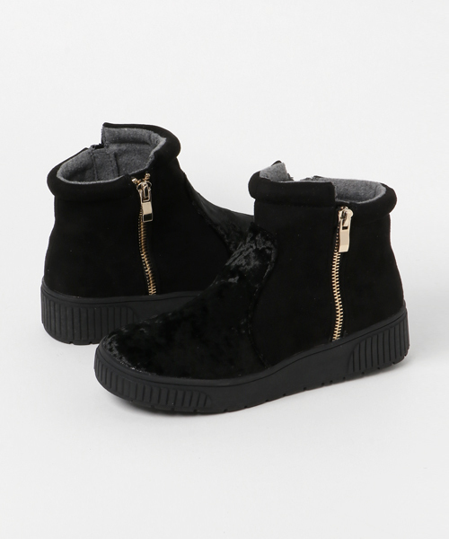 Noubel Voug Relax（ヌーベルヴォーグリラックス）の「ホワイトラバーサイドジッパーショートブーツ（ブーツ・レディース・ブラック/グレー/ブラウン系その他・LL/S/M/L）」の10枚目の写真