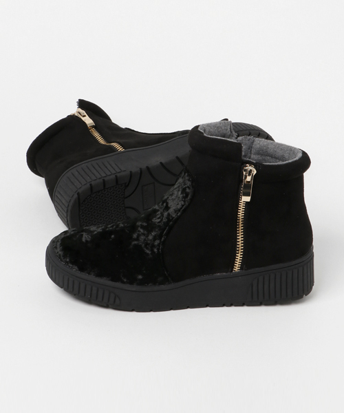 Noubel Voug Relax（ヌーベルヴォーグリラックス）の「ホワイトラバーサイドジッパーショートブーツ（ブーツ・レディース・ブラック/グレー/ブラウン系その他・LL/S/M/L）」の7枚目の写真