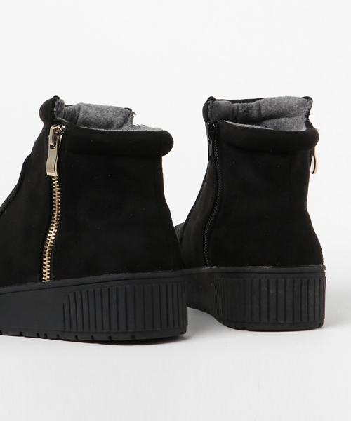 Noubel Voug Relax（ヌーベルヴォーグリラックス）の「ホワイトラバーサイドジッパーショートブーツ（ブーツ・レディース・ブラック/グレー/ブラウン系その他・LL/S/M/L）」の6枚目の写真