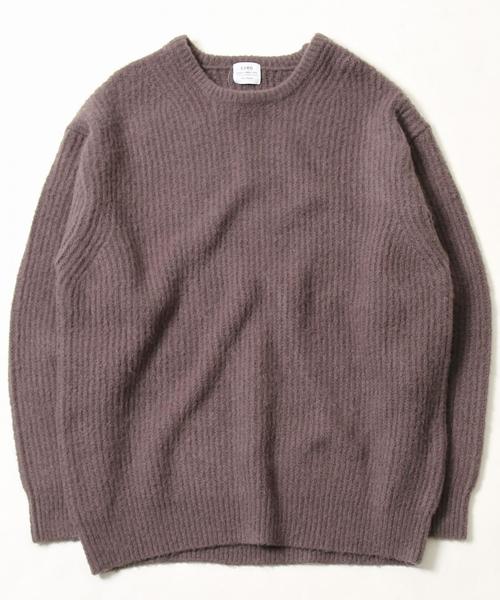 coen（コーエン）の「ストレッチ畦編みクルーネックニット（ニット/セーター・メンズ・Brick /ネイビー/ダークグレー/グレー・LARGE/MEDIUM/X-LARGE/SMALL）」の3枚目の写真