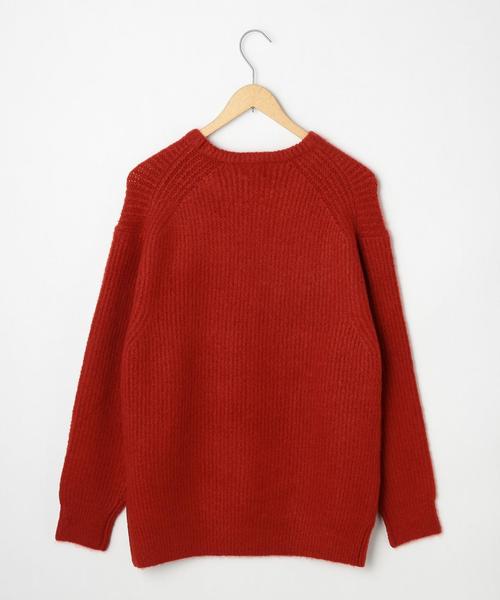 coen（コーエン）の「ストレッチ畦編みクルーネックニット（ニット/セーター・メンズ・Brick /ネイビー/ダークグレー/グレー・LARGE/MEDIUM/X-LARGE/SMALL）」の5枚目の写真