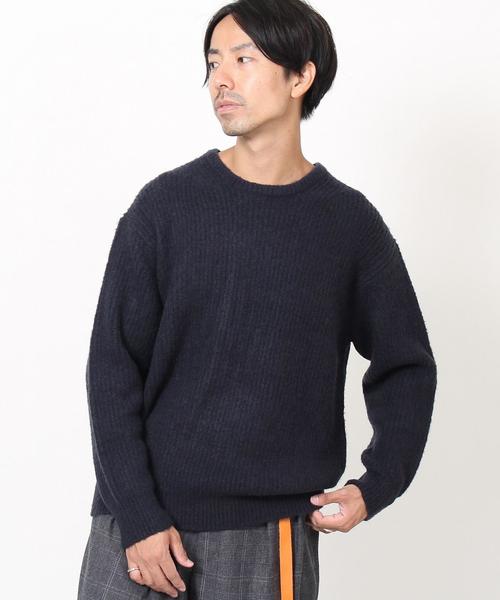 coen（コーエン）の「ストレッチ畦編みクルーネックニット（ニット/セーター・メンズ・Brick /ネイビー/ダークグレー/グレー・LARGE/MEDIUM/X-LARGE/SMALL）」の21枚目の写真